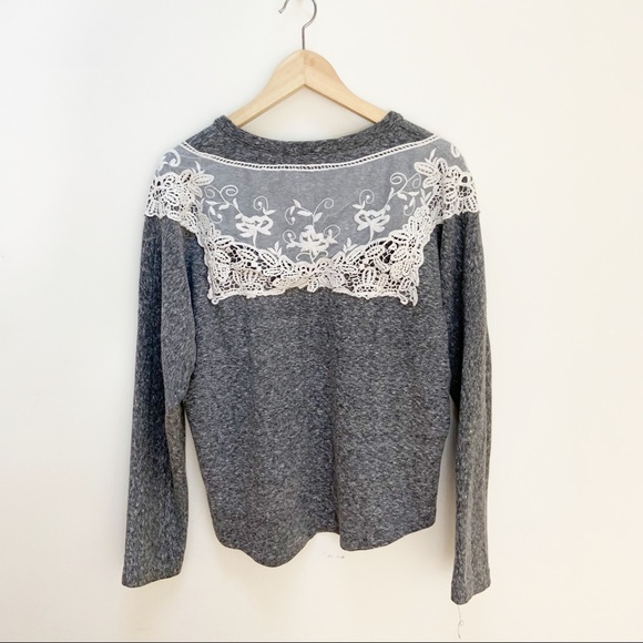 Anthropologie Tops - ANTHRO lili's closet gray crewneck Medium